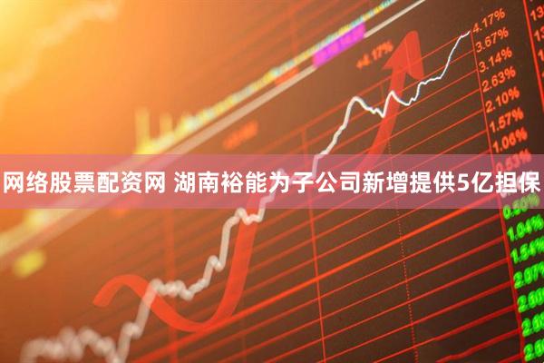 网络股票配资网 湖南裕能为子公司新增提供5亿担保